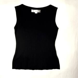 Lesley Evers XS Black Boatneck Tank